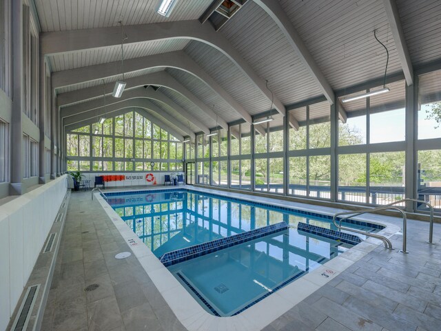 3603 Woodcliff Dr, Kalamazoo, MI 49008 - view of swimming pool with a pool with connected hot tub