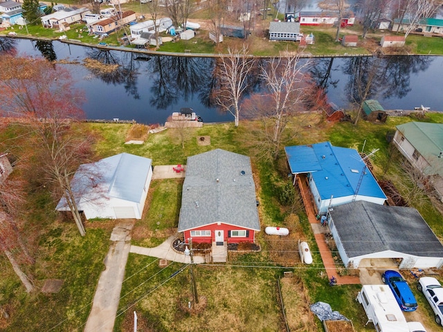5347 Birch Island Dr, Barryton, MI 49305 - birds eye view of property featuring a residential view and a water view