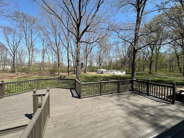 9615 Woodland Ct, Ypsilanti, MI 48197 - view of wooden deck