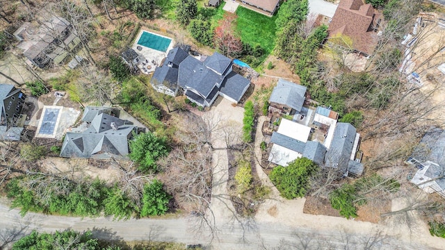 aerial view with a residential view