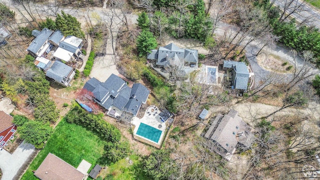bird's eye view with a residential view