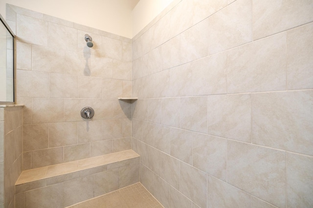 interior space featuring tiled shower