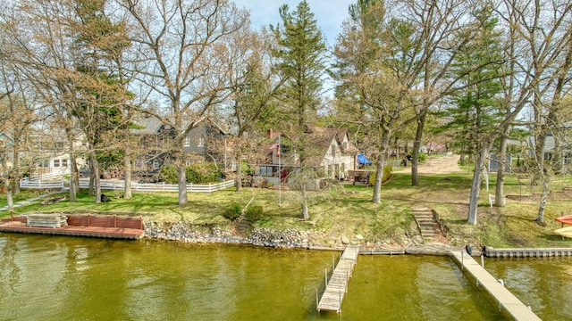 8577 Glenwood Ct, Jackson, MI 49201 - dock area featuring a water view