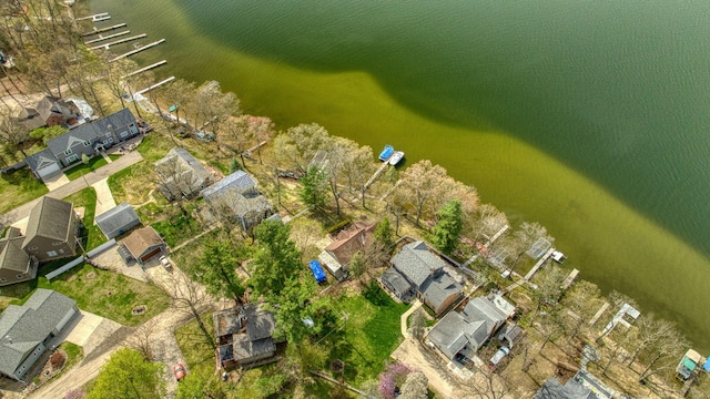 8577 Glenwood Ct, Jackson, MI 49201 - bird's eye view featuring a water view and a residential view