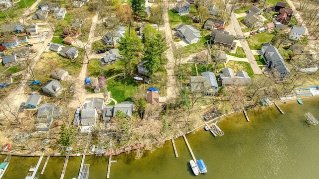 8577 Glenwood Ct, Jackson, MI 49201 - aerial view featuring a water view and a residential view