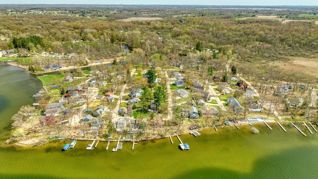 8577 Glenwood Ct, Jackson, MI 49201 - birds eye view of property featuring a water view and a view of trees