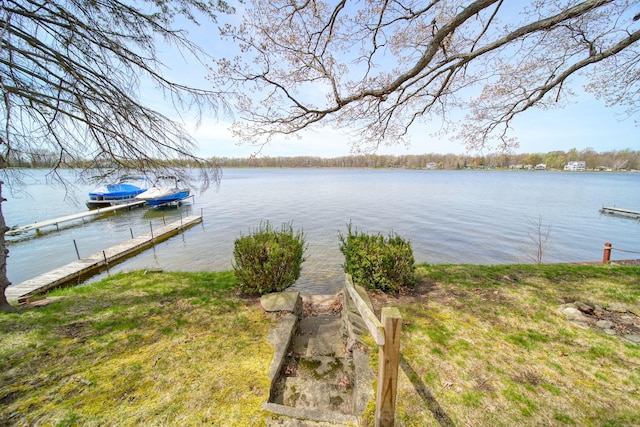 8577 Glenwood Ct, Jackson, MI 49201 - view of dock with a water view