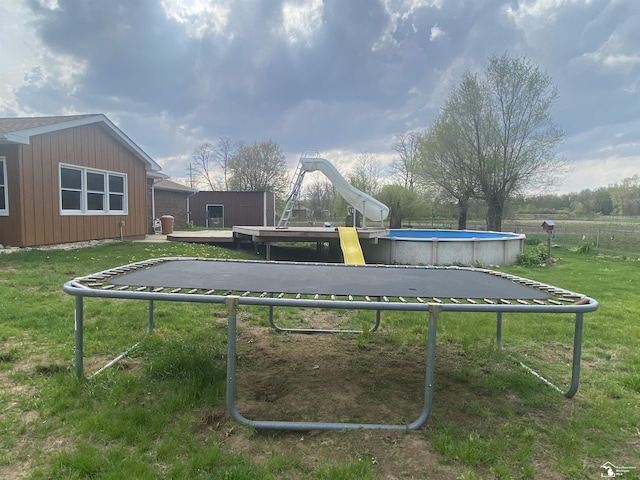 12036 S Custer, Dundee, MI 48133 - view of yard with an outdoor pool