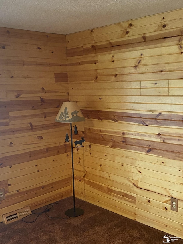 12036 S Custer, Dundee, MI 48133 - bonus room featuring wooden walls, carpet flooring, and a textured ceiling