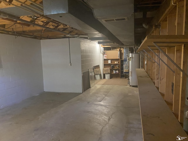 12036 S Custer, Dundee, MI 48133 - unfinished below grade area with water heater
