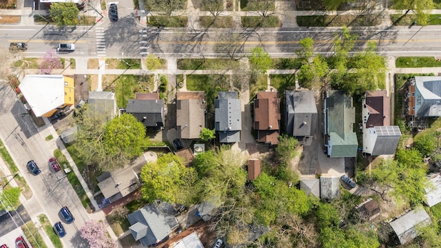 aerial view with a residential view