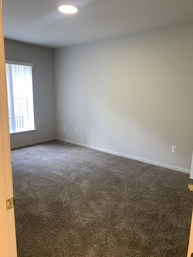 spare room featuring baseboards and carpet flooring