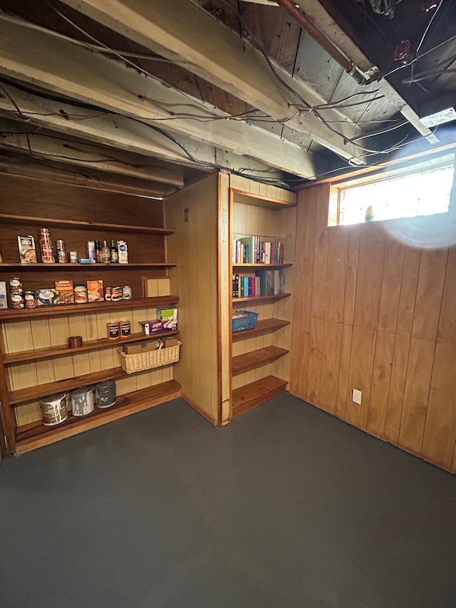 2528 Corbin St, Melvindale, MI 48122 - basement with wooden walls