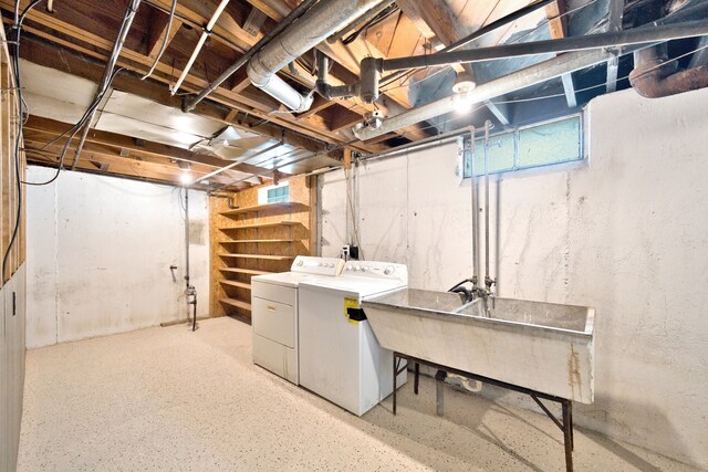laundry room with washer and dryer