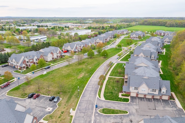 aerial view featuring a residential view