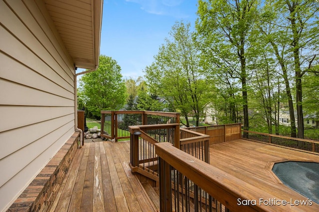 view of wooden terrace