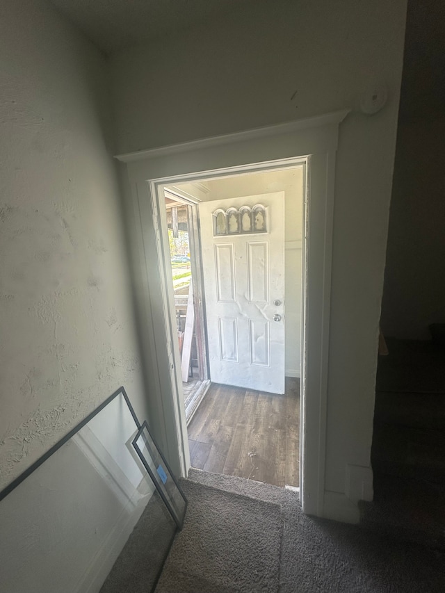interior space with wood finished floors