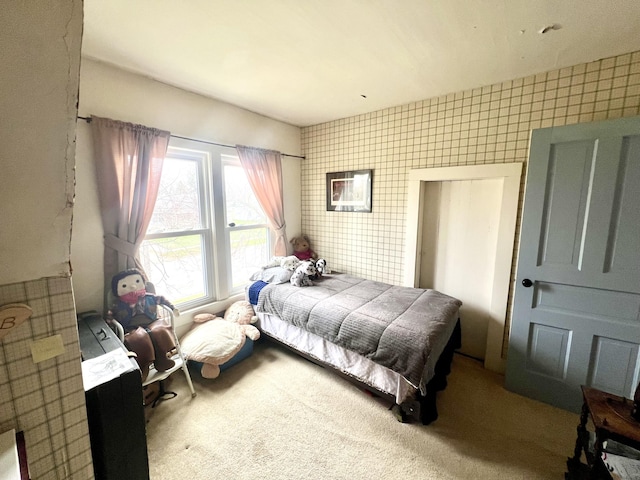 view of carpeted bedroom