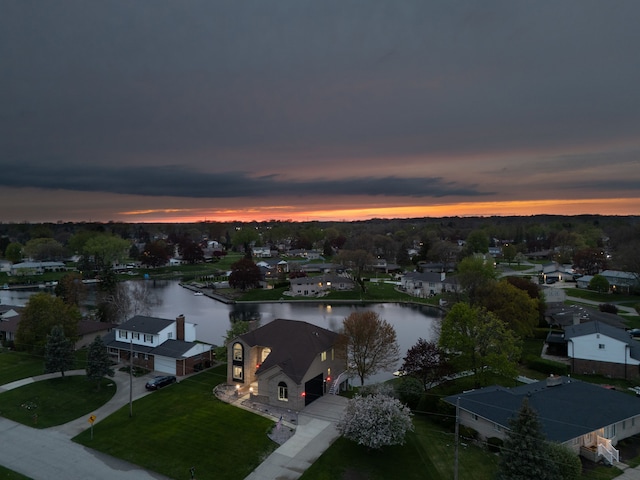 5615 Woodmire Dr, Macomb, MI 48316 - bird's eye view featuring a water view and a residential view