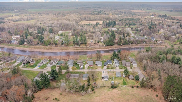 1349 Mckimmy Rd, Beaverton, MI 48612 - drone / aerial view with a residential view and a water view