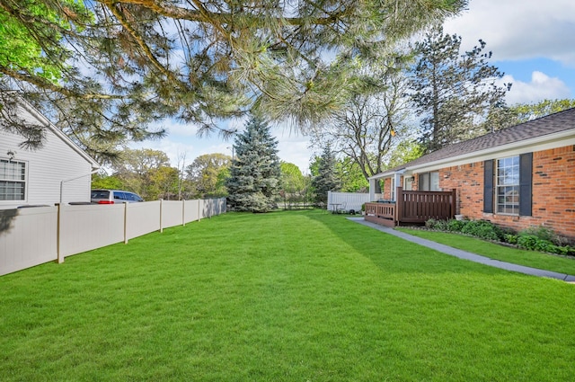 2917 Whittier Ct, Ann Arbor, MI 48104 - view of yard with a deck