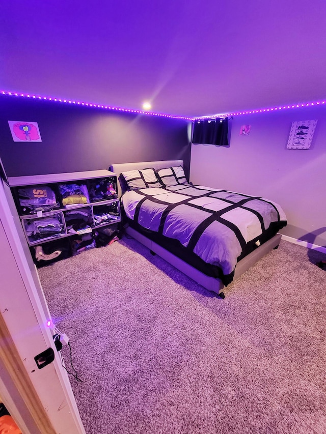 bedroom with carpet floors