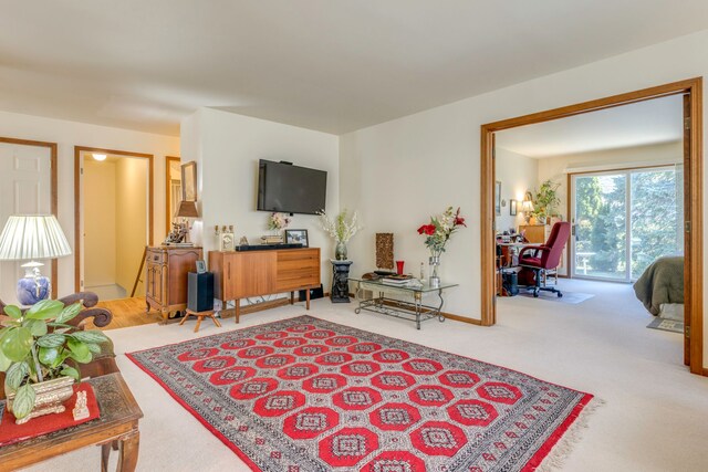 view of carpeted living room