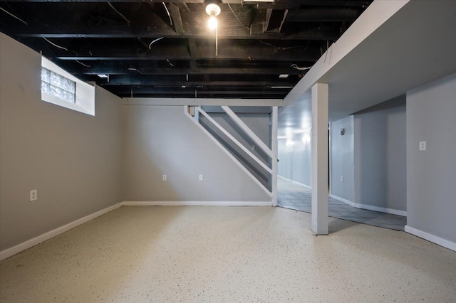 5534 Oldtown St, Detroit, MI 48224 - basement with stairway and baseboards