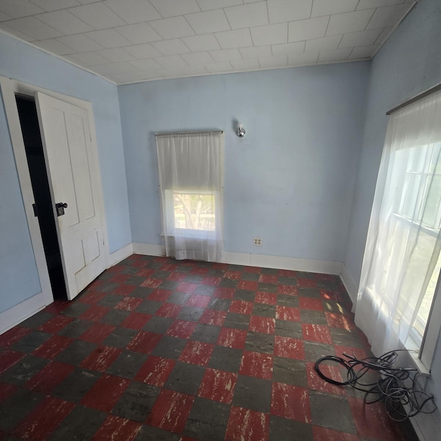 view of spare room