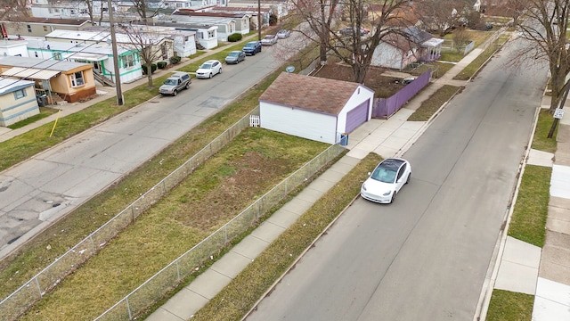 aerial perspective of suburban area