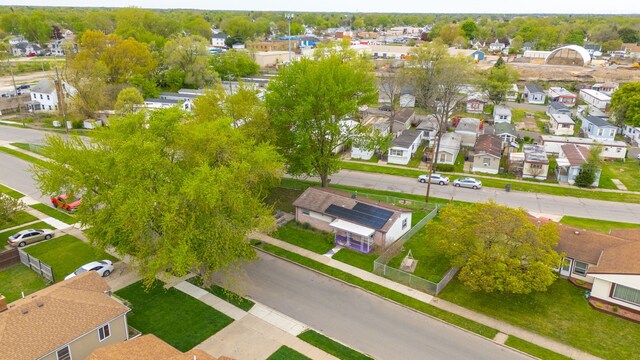 aerial view of residential area