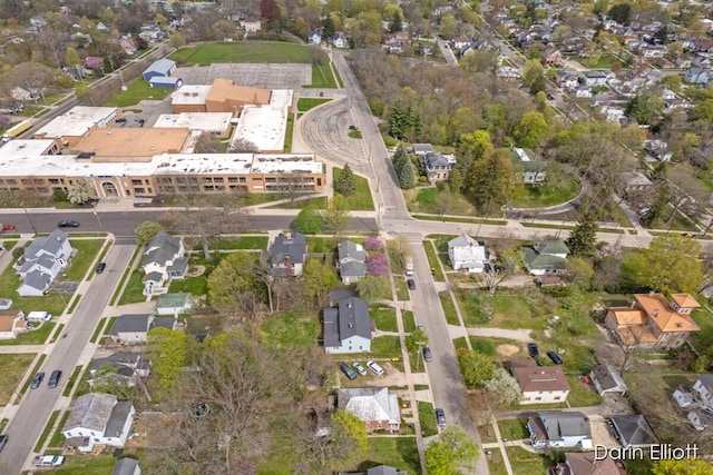 drone / aerial view featuring a residential view