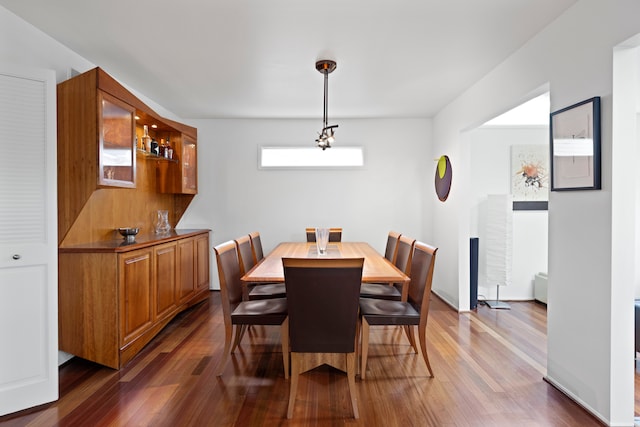 dining room featuring dark wood-style floors