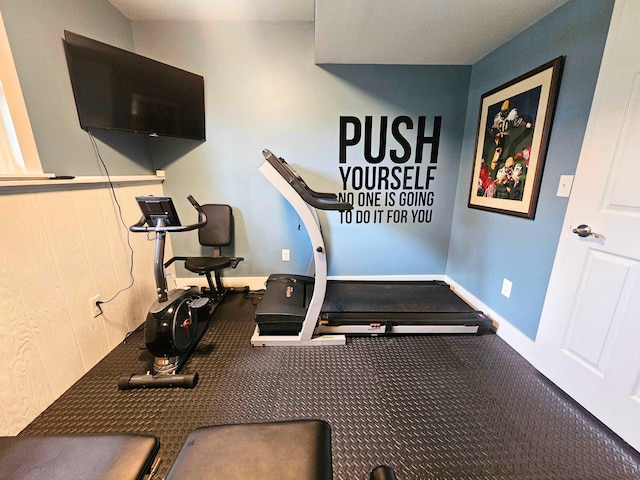 view of exercise area