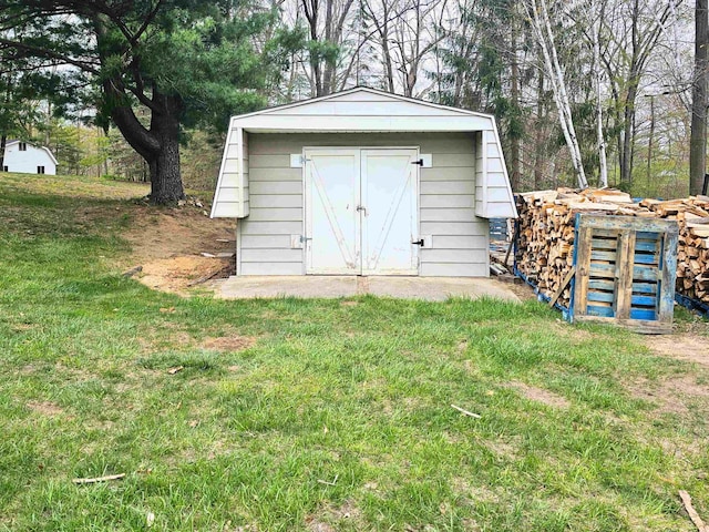 view of shed
