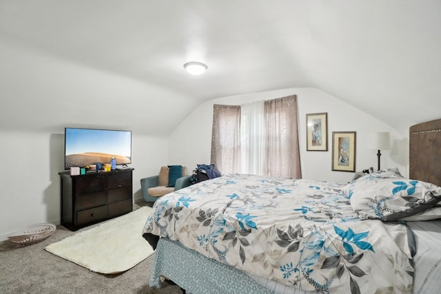 14141 Edmore Dr, Detroit, MI 48205 - bedroom with vaulted ceiling and carpet floors