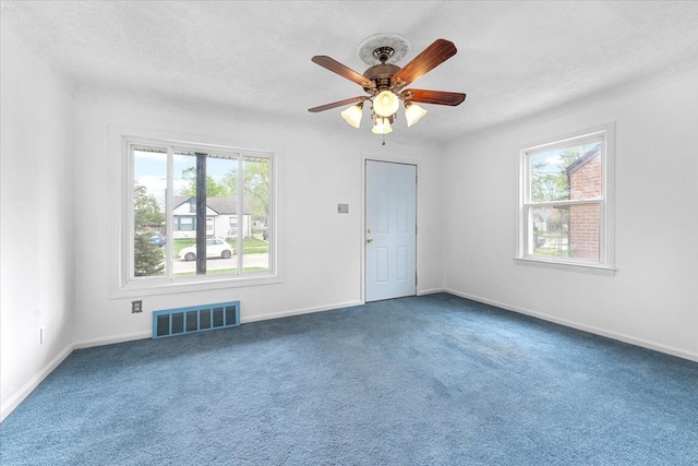7960 Jackson St, Taylor, MI 48180 - empty room featuring baseboards, ceiling fan, visible vents, and carpet floors