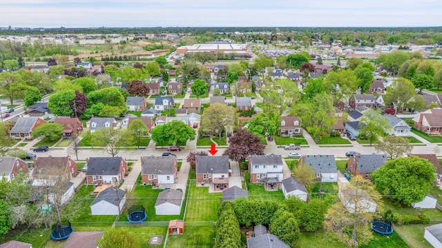 bird's eye view featuring a residential view