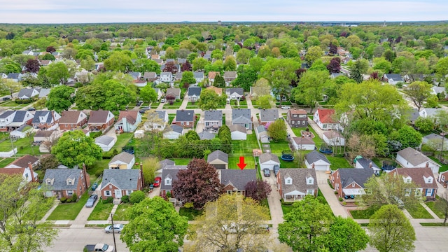 bird's eye view featuring a residential view