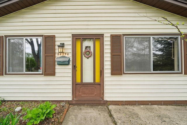 view of doorway to property
