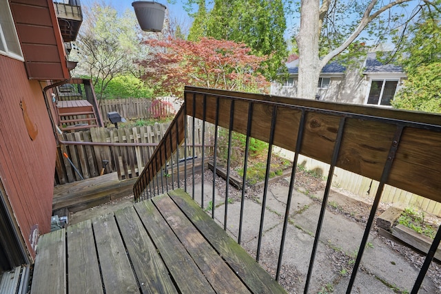 25030 Sherwood Cir, Southfield, MI 48075 - deck featuring fence private yard and stairs