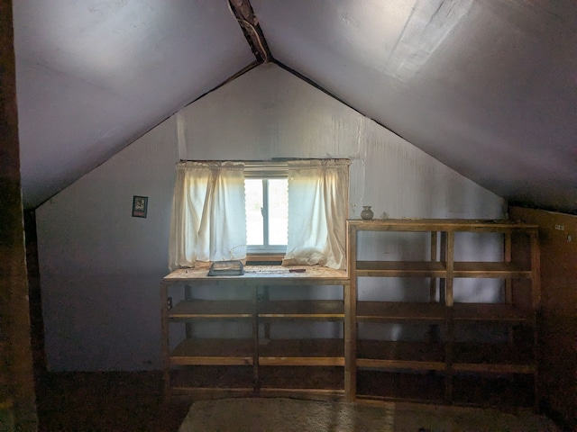 bonus room featuring vaulted ceiling