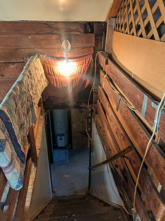 interior space featuring water heater