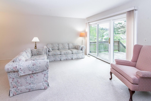 view of carpeted living room