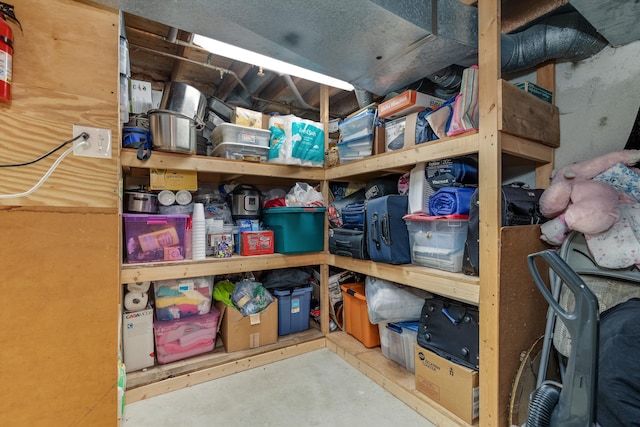 view of storage area