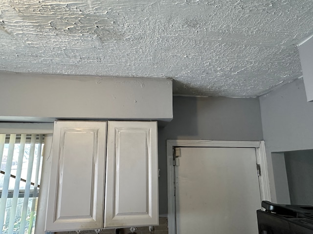 details featuring a textured ceiling