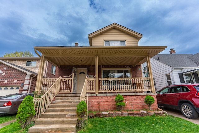 7622 Steadman St, Dearborn, MI 48126 - view of front of property featuring covered porch and brick siding