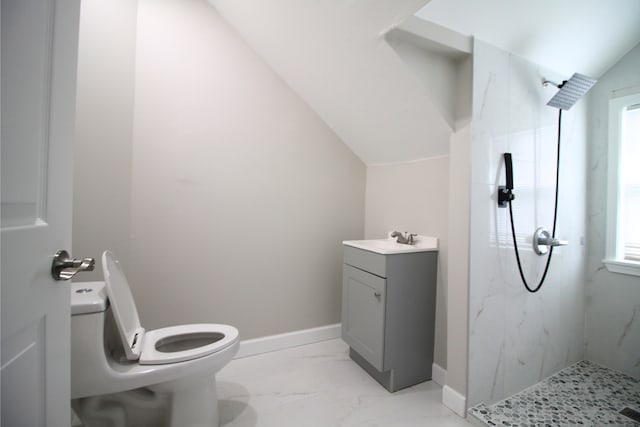 16221 Santa Rosa Dr, Detroit, MI 48221 - full bath with toilet, plenty of natural light, a marble finish shower, and marble finish floor