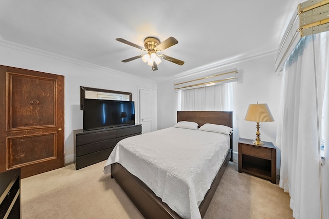 725 W Boston Blvd, Detroit, MI 48202 - carpeted bedroom featuring crown molding and ceiling fan