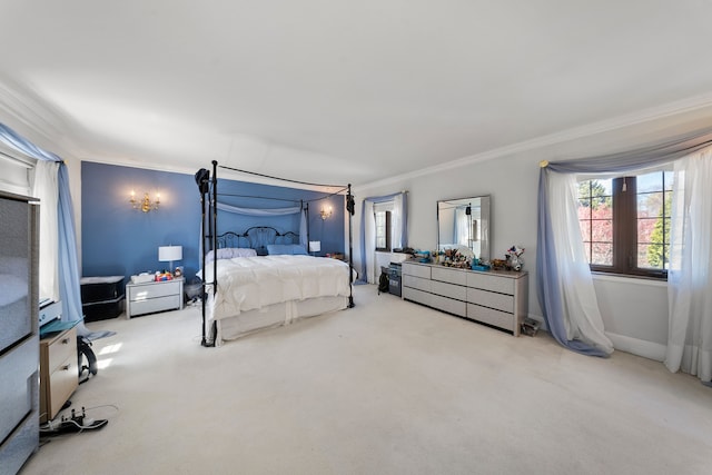 725 W Boston Blvd, Detroit, MI 48202 - bedroom featuring ornamental molding and carpet flooring